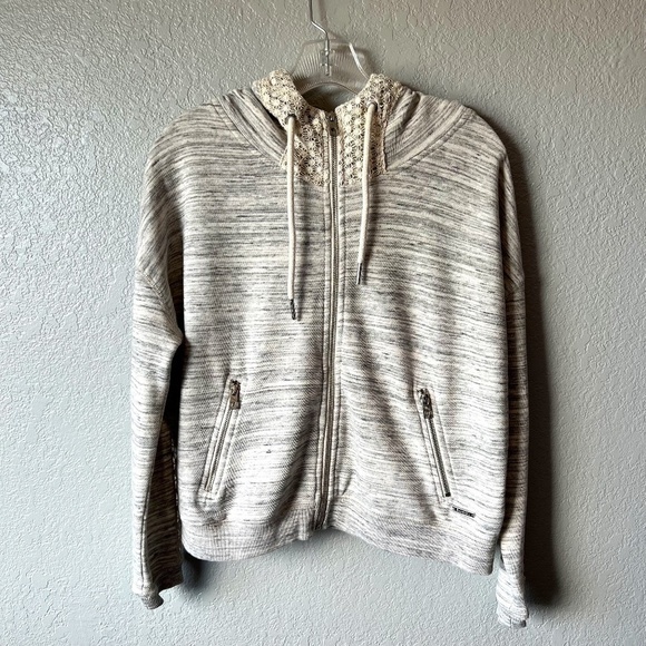 Superdry Analee zip hoodie with open lace details on arms and hoodie - Picture 1 of 14